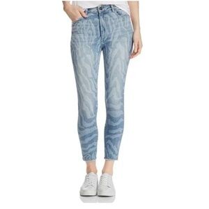 NWT DL1961 Farrow Cropped High-Rise Skinny Raw Hem Exclusive Sahara 29
